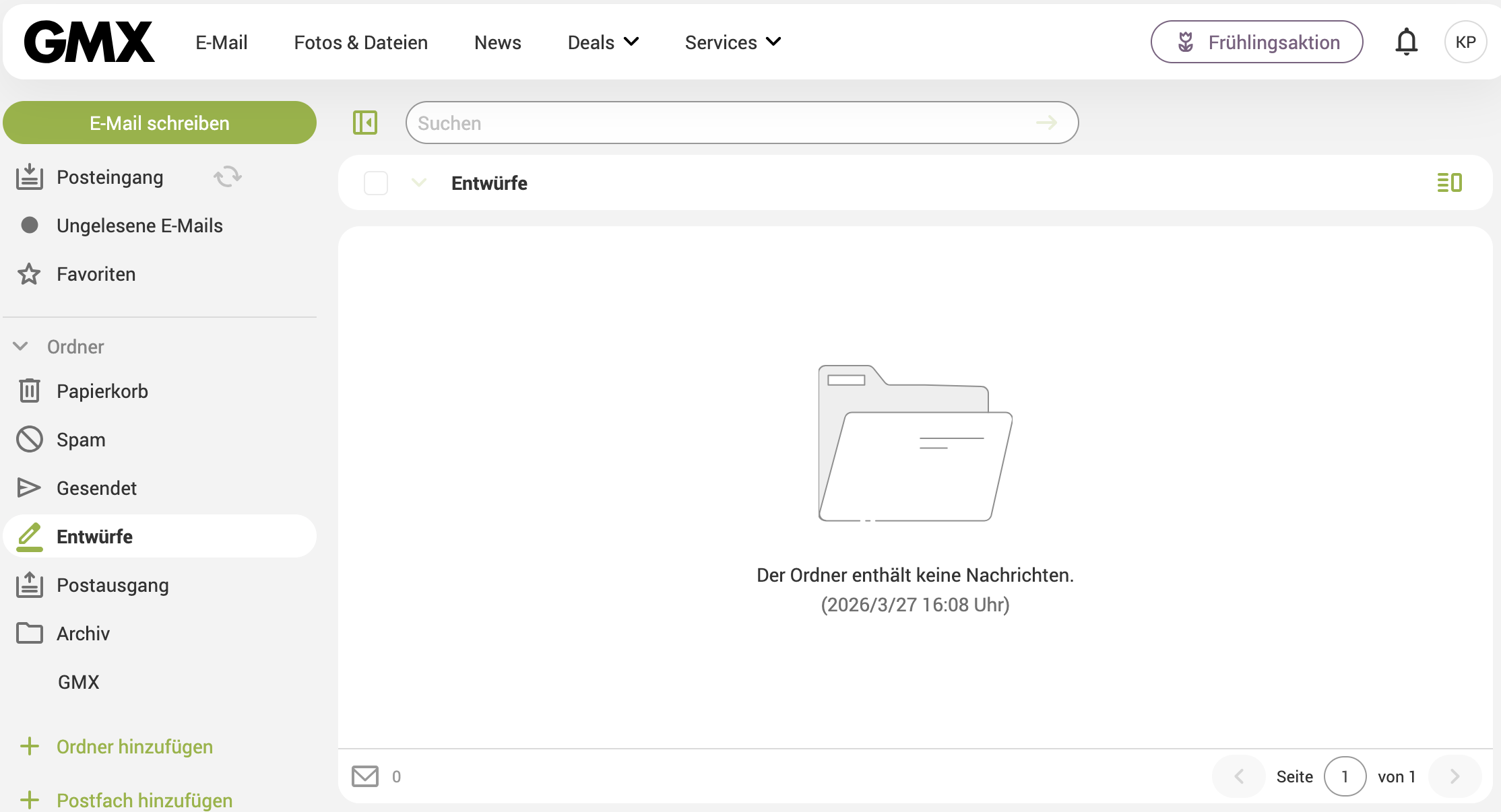 Local GMX webmail interface in 2026