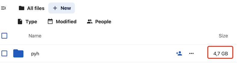Nextcloud 存储使用情况截图